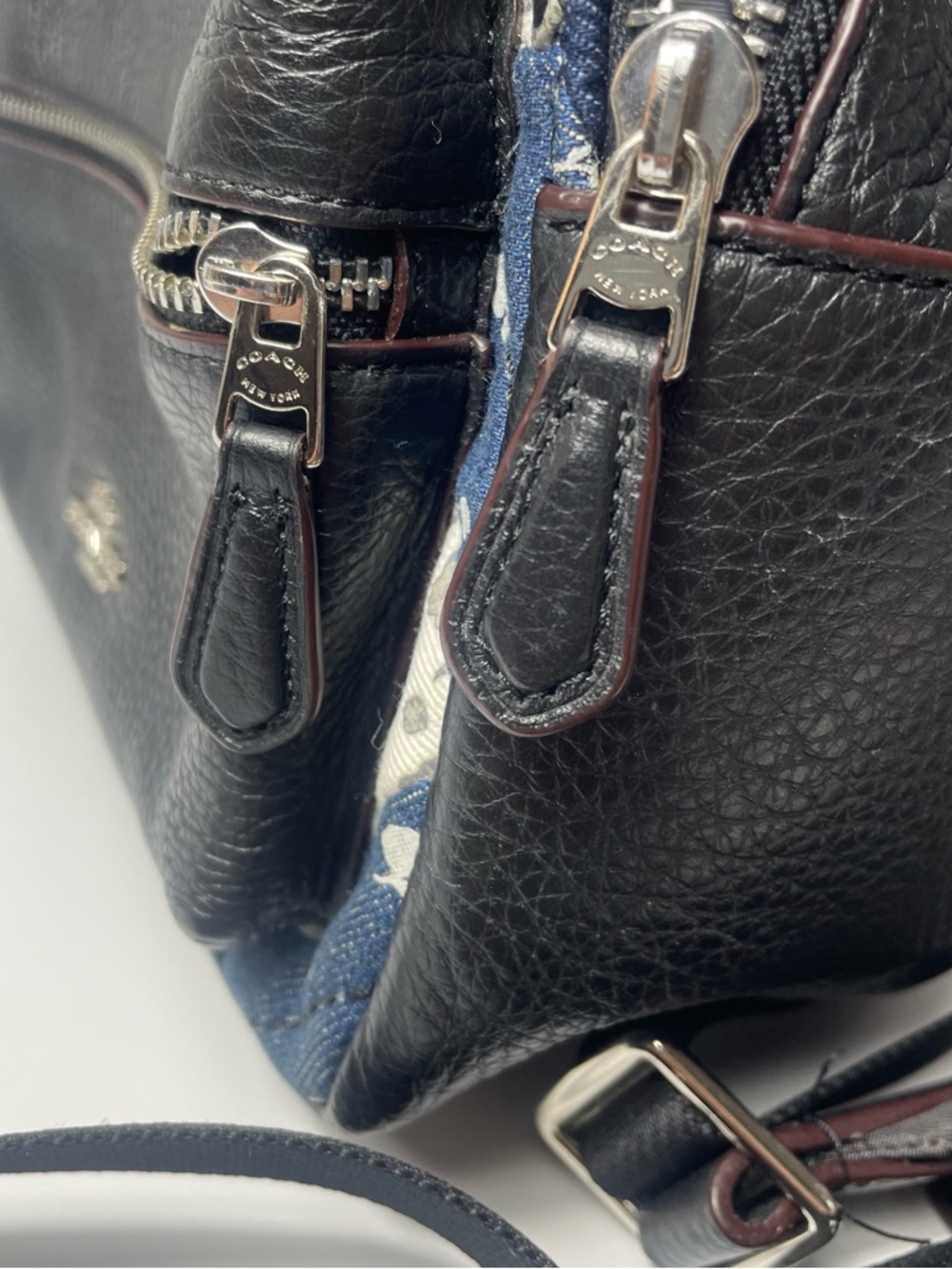 Rare Coach Charlie Mini Americana Denim Patchwork Backpack-COA - Picture 3 of 16